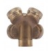 Brass  Sprayer head with three  Nozzles and 1/2 inch male threaded Inlet